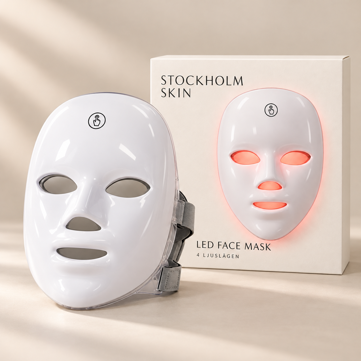 Stockholm Skin LED Face Mask i vitt